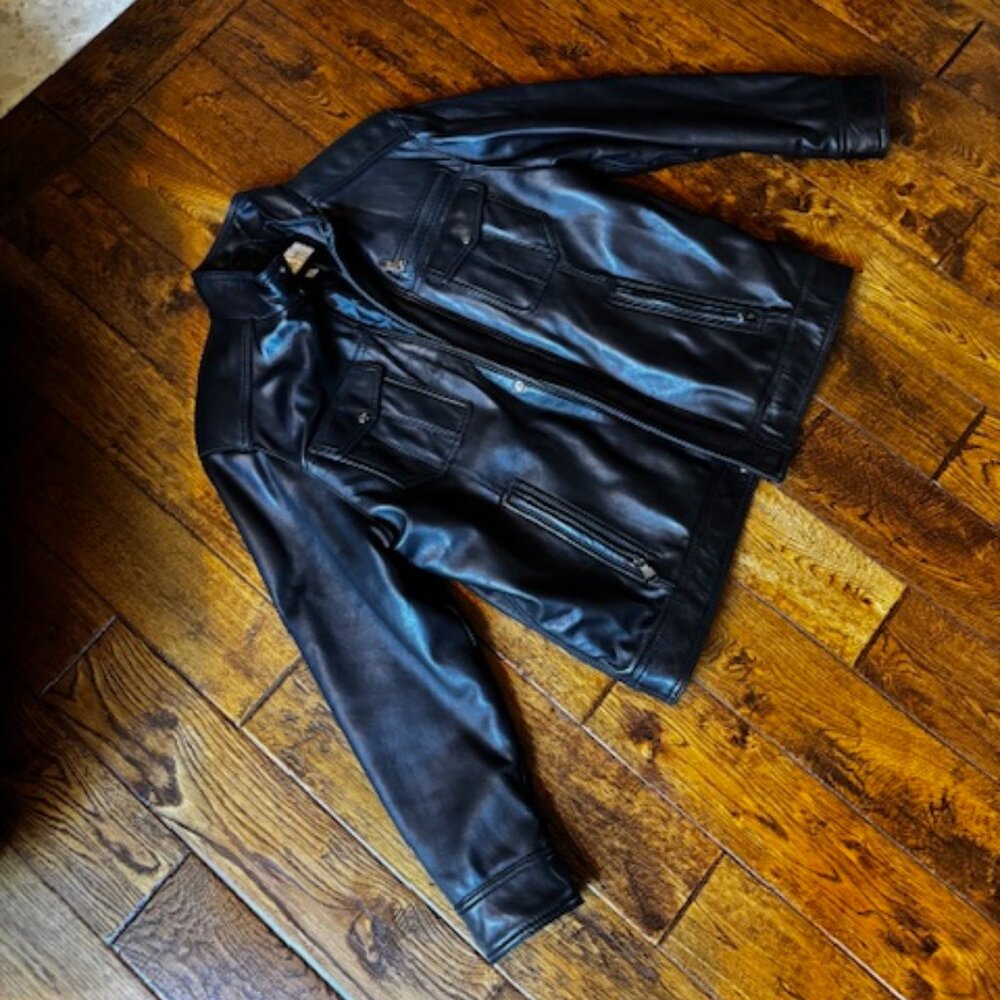 NWOT - Marc New York Men's Leather Jacket - Size XL